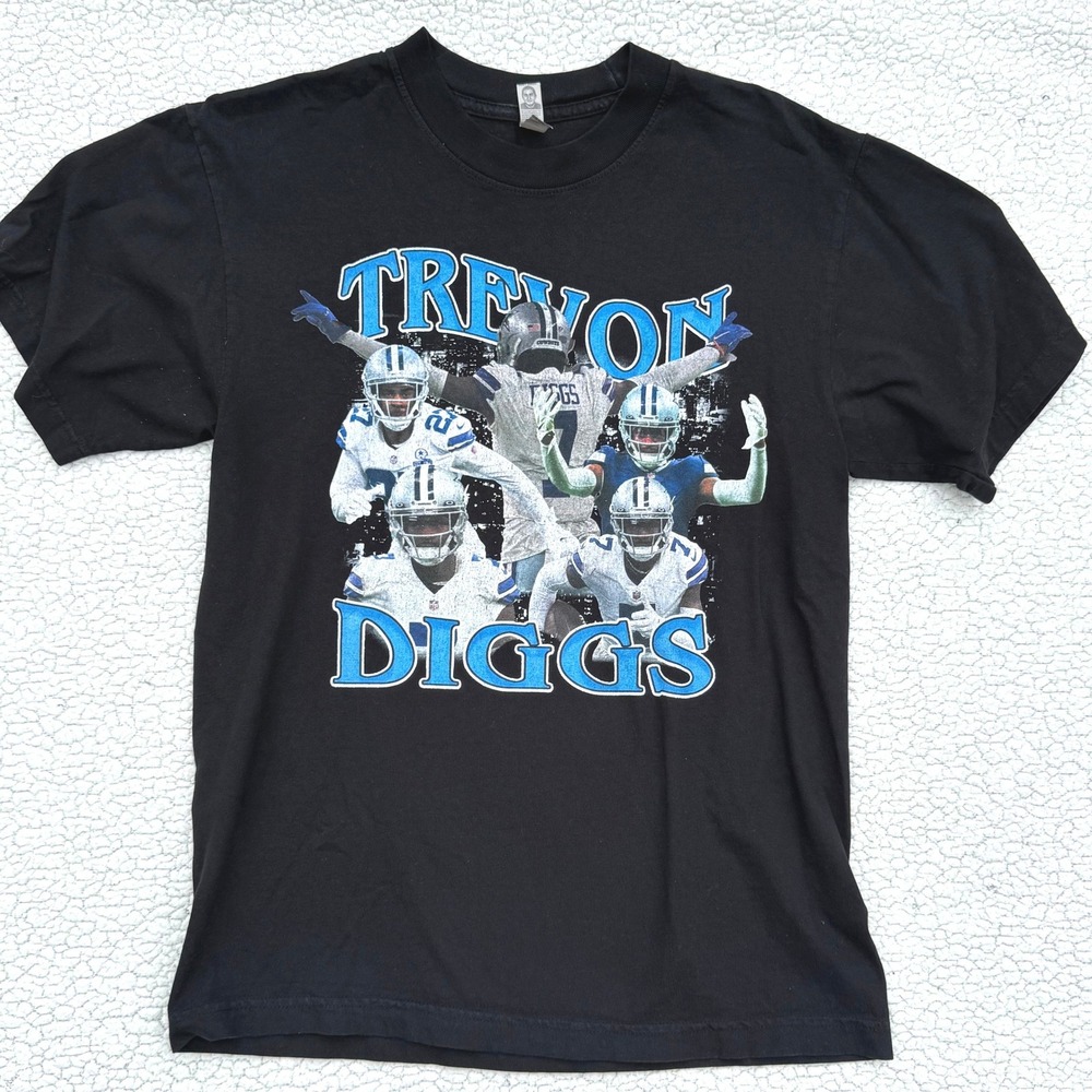 Trevon Diggs Dallas Cowboys Los Angeles Apparel Graphic T-Shirt Mens Small Black